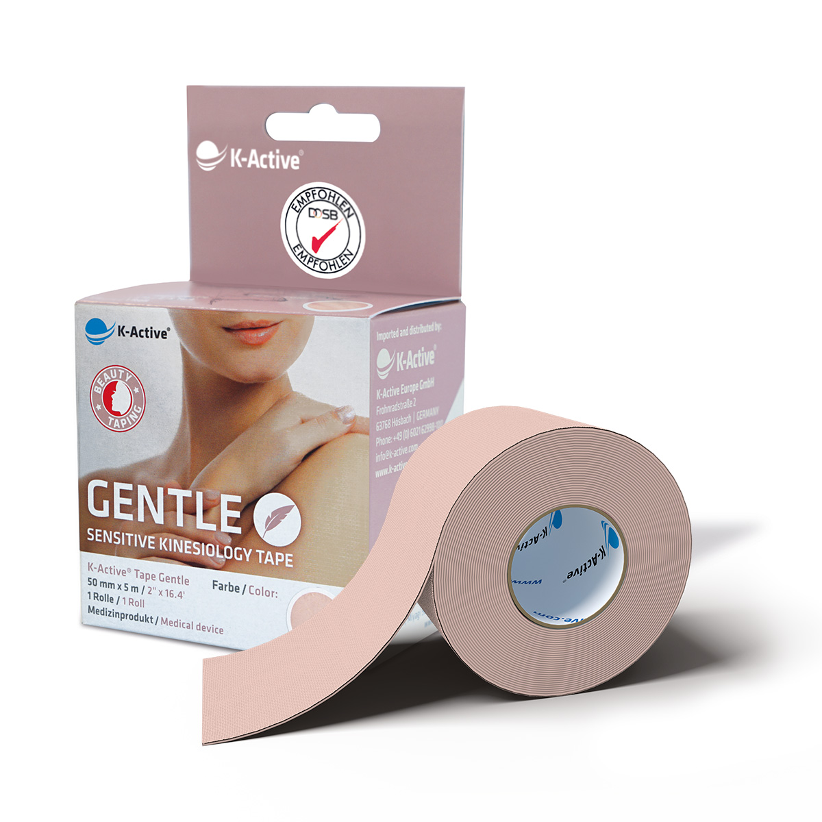 K-Active® Tape Gentle Kactive_Tapeverpackung_Gentle_1er_mitRolle