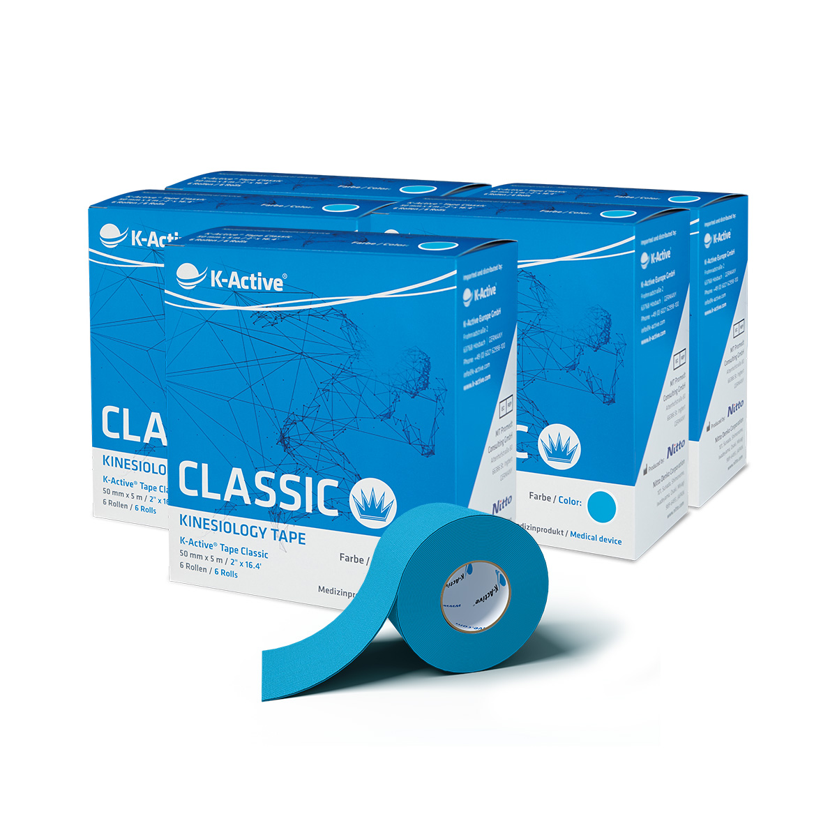 5 x K-Active® Tape Classic 6er-Box BLAU