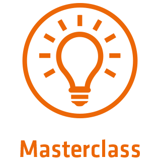 Masterclass Icon mit Schrift