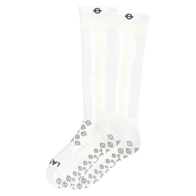 K-Active_58552_Lasso_Kompressionsstruempfe_knielang_Grip_weiss