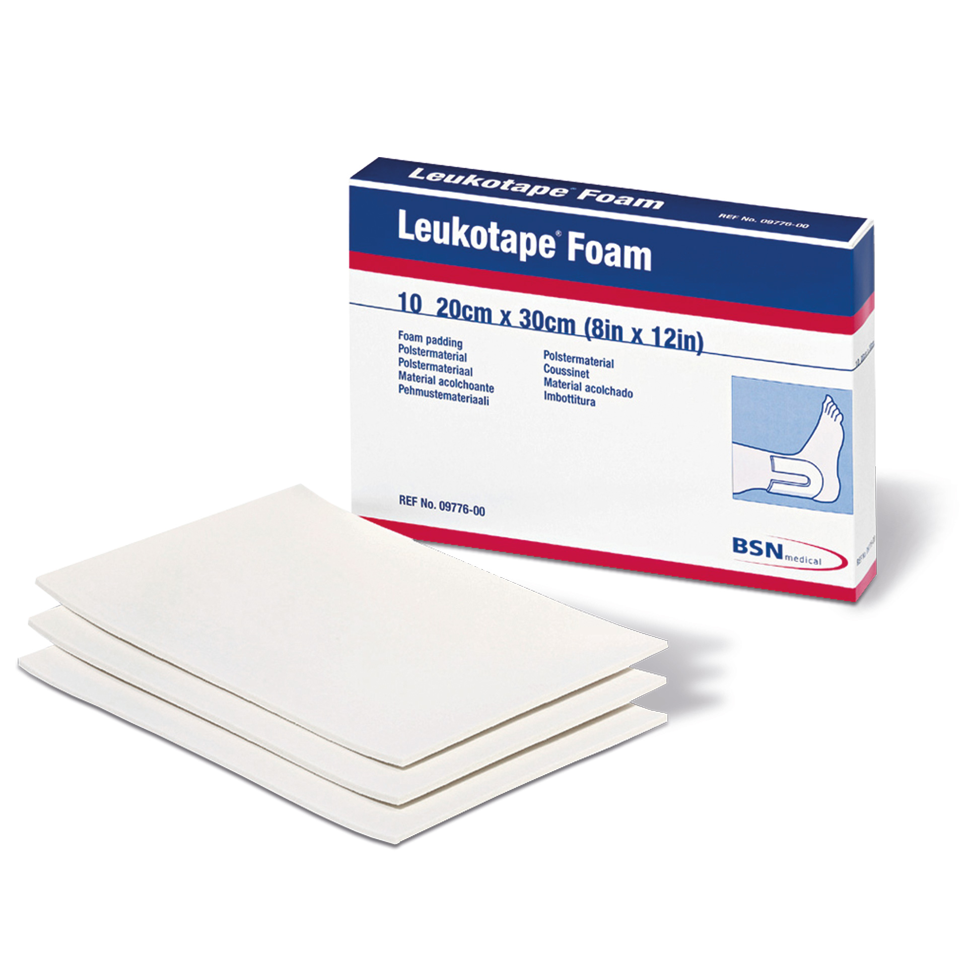 BSN® Leukotape® Foam 10 Stück, 20 cm x 30 cm