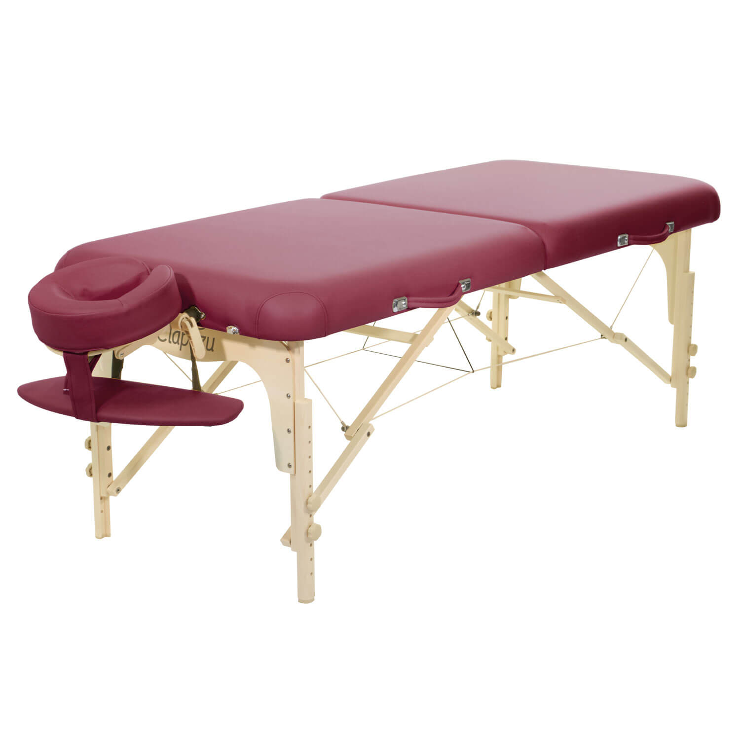Clap Tzu Massage Table CLASSIC Pro Set incl. ERGOfit headrest, armrest and bag - red/burgundy