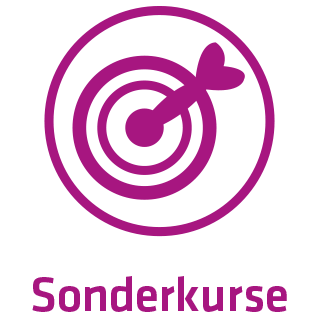 Sonderkurse Icon mit Schrift