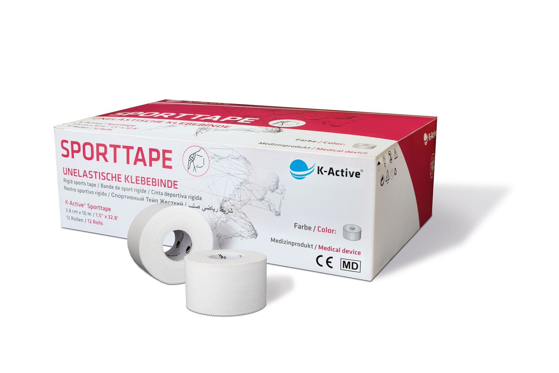 K-Active® Sporttape, 3,8 cm, 12er-Box K-Active® Sporttape, 3,8 cm, 12er-Box
