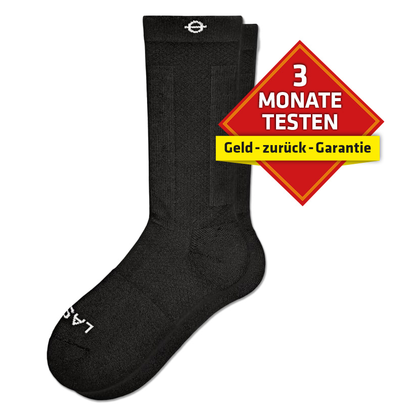 Lasso® Kompressionssocken mittellang, schwarz