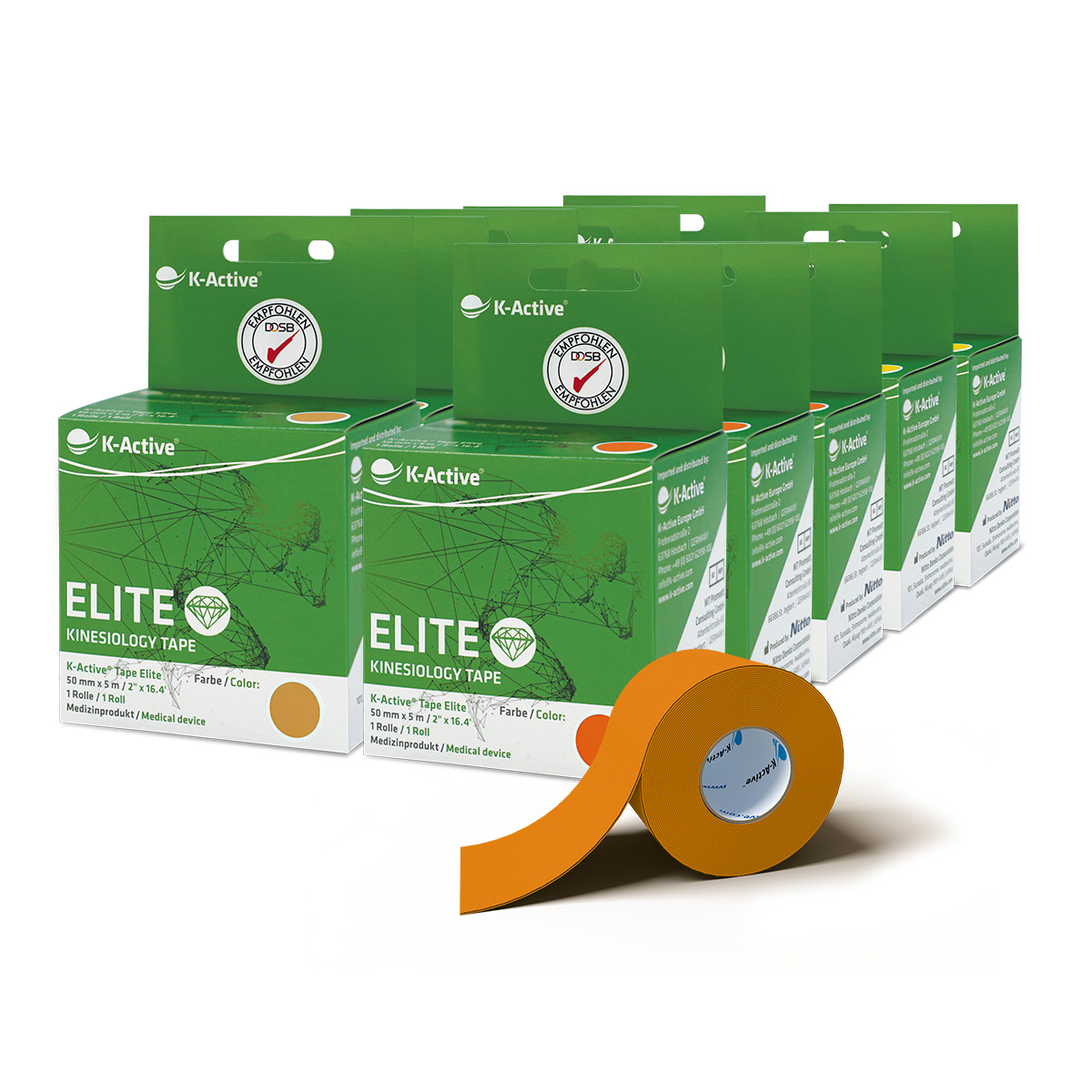 10 x K-Active® Tape Elite 1er-Box BUNT