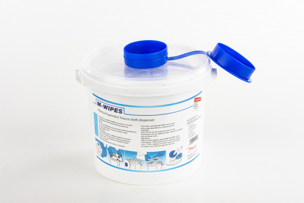 Dispenser bucket incl. M-Wipes cleaning roll
