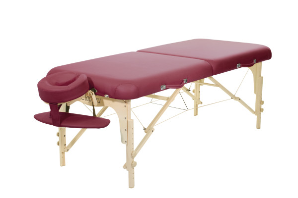 Clap Tzu Massage Table CLASSIC Pro Set incl. ERGOfit headrest, armrest and bag - red/burgundy