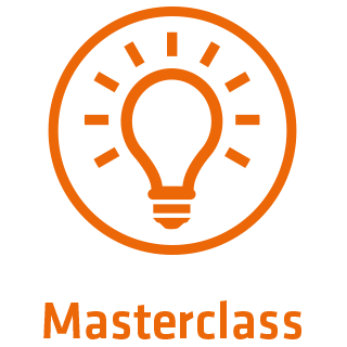 Masterclass Icon mit Schrift