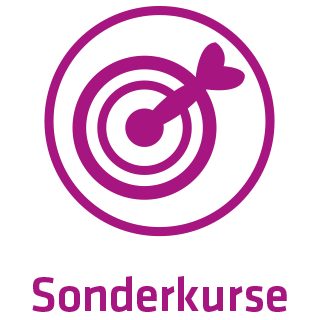 Sonderkurse Icon mit Schrift