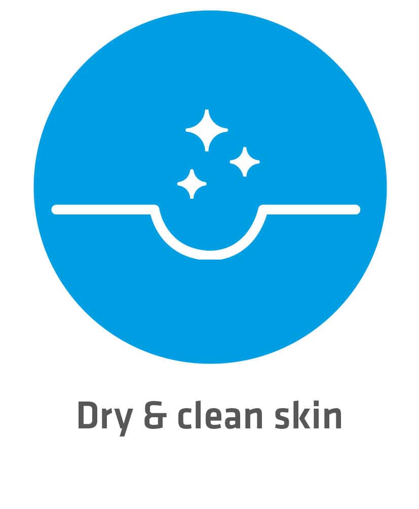 icon dry and clean skin