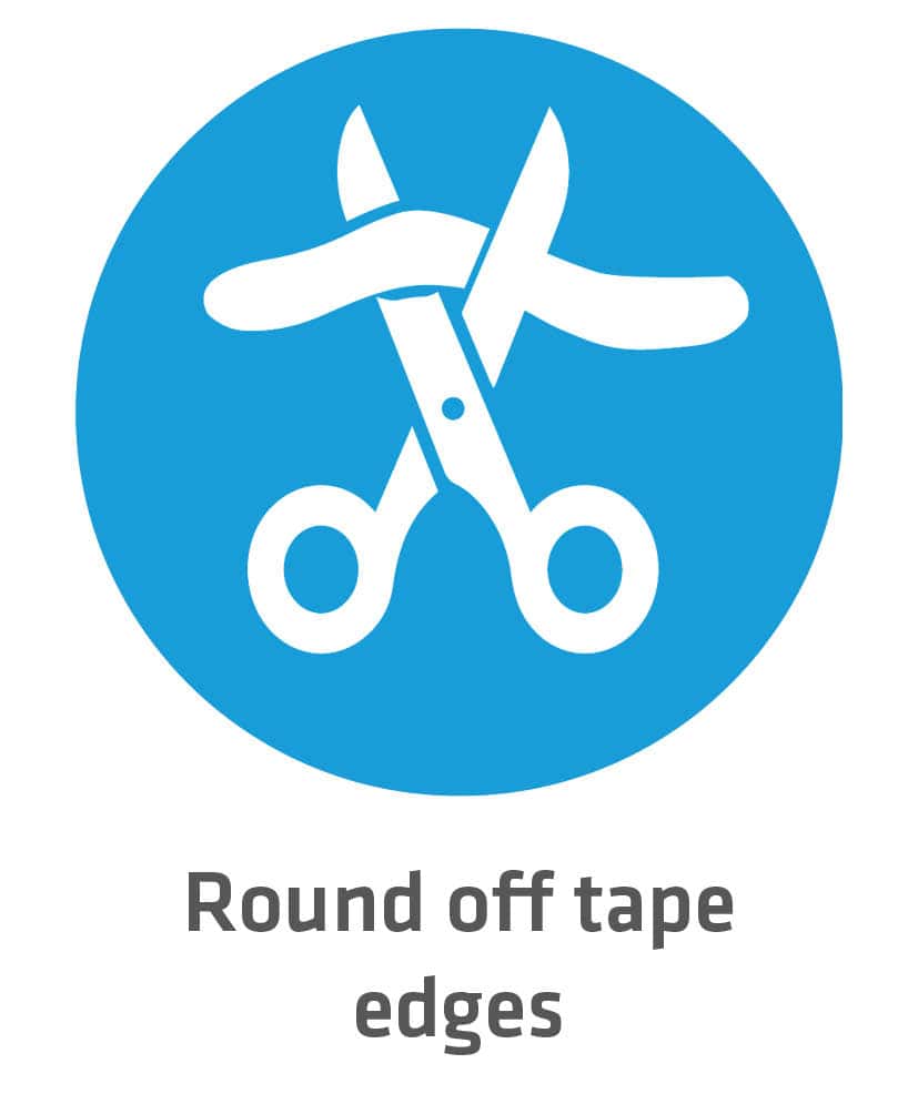 icon round off tape edges